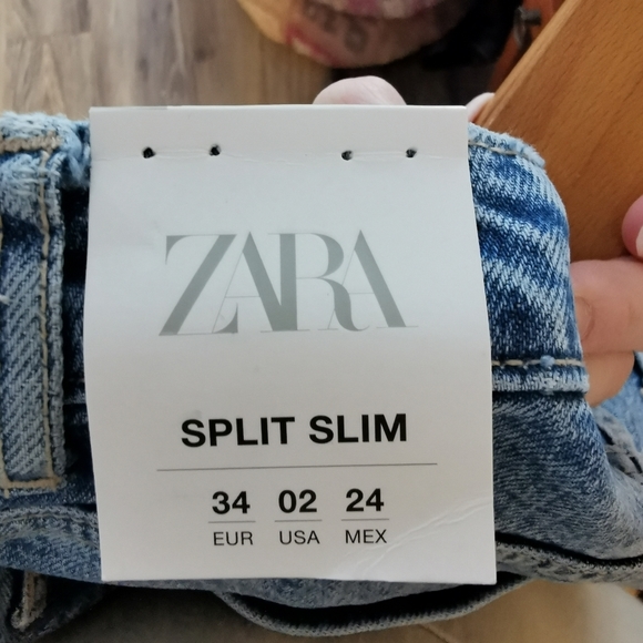 Zara Split Hem Slim High-Rise regular Length NWT Size 2 - Picture 9 of 9